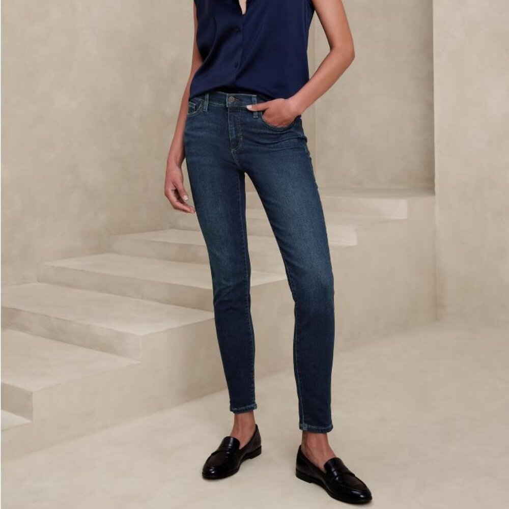 Banana Republic High Rise Skinny Jean Dark Wash